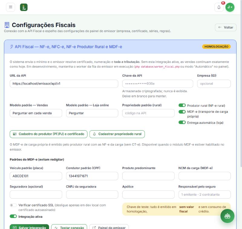 Integração com a API fiscal